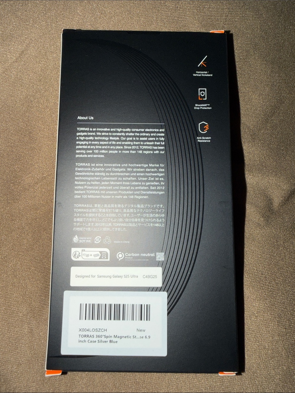 Torras Translucent Frosted Phone Case with  Ring Stand. BRAND NEW